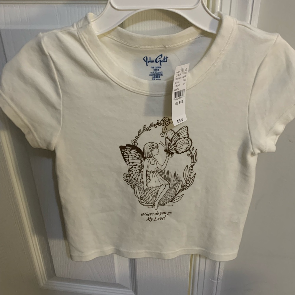 NWT Brandy Melville rare top “where do you go my love”